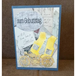 Geburtstagskarte "  zum Geburtstag "  VintageLook