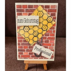 Geburtstagskarte " zum Geburtstag - Professional " Bauarbeiter