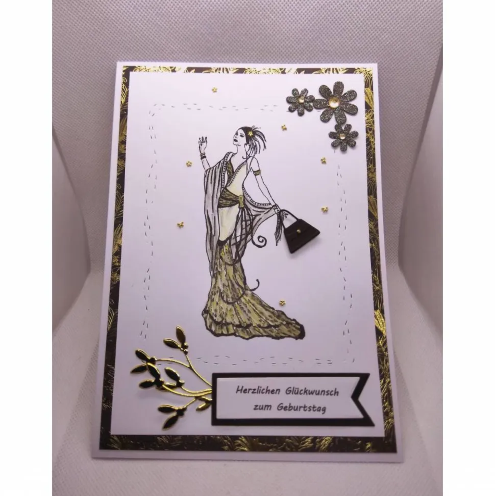 Geburtstagskarte Din A5 Glückwunschkarte Lady