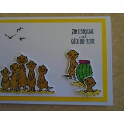 Geburtstagskarte Erdmännchen Glückwunschkarte zum Geburtstag Grußkarte Karte Erdmännchen