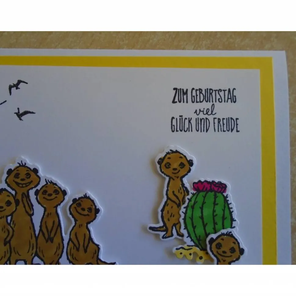 Geburtstagskarte Erdmännchen Glückwunschkarte zum Geburtstag Grußkarte Karte Erdmännchen