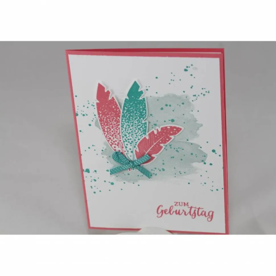 Geburtstagskarte "Federn"