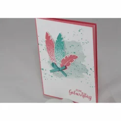 Geburtstagskarte "Federn"