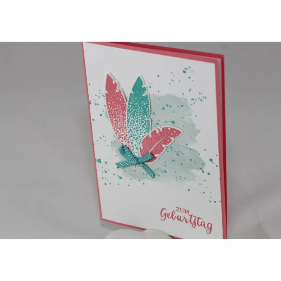 Geburtstagskarte "Federn"