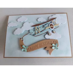 Geburtstagskarte Flugzeug für den Mann, Hobbyflieger,