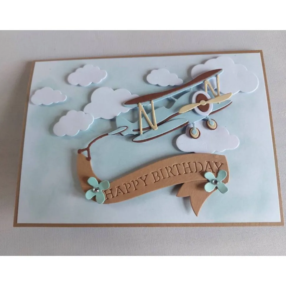 Geburtstagskarte Flugzeug für den Mann, Hobbyflieger,