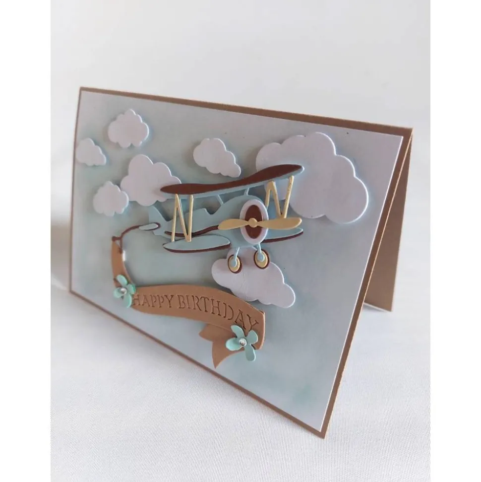 Geburtstagskarte Flugzeug für den Mann, Hobbyflieger,