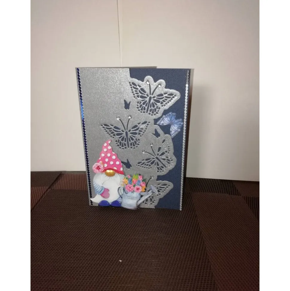 Geburtstagskarte für eine Frau mit einem kleinen süssen Wichtel