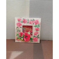 Geburtstagskarte für eine Frau mit roten Blumen