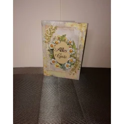 Geburtstagskarte für eine Frau, verspielt mit Blumen