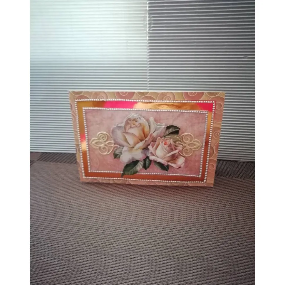 Geburtstagskarte für eine Frau mit Zartlachsfarbenen Rosen