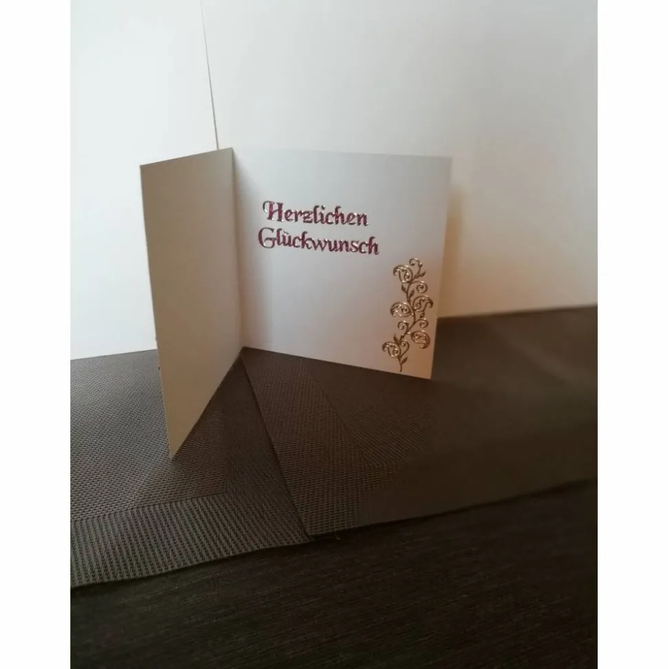 Geburtstagskarte für eine Frau in weiss + grün