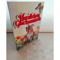 Geburtstagskarte für eine Frau mit einem kleinen Wichtel