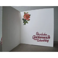 Geburtstagskarte für eine Frau mit Blumen