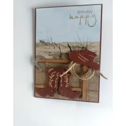 Geburtstagskarte für einen Mann, Männerkarte," Westernreiter, Cowboy"