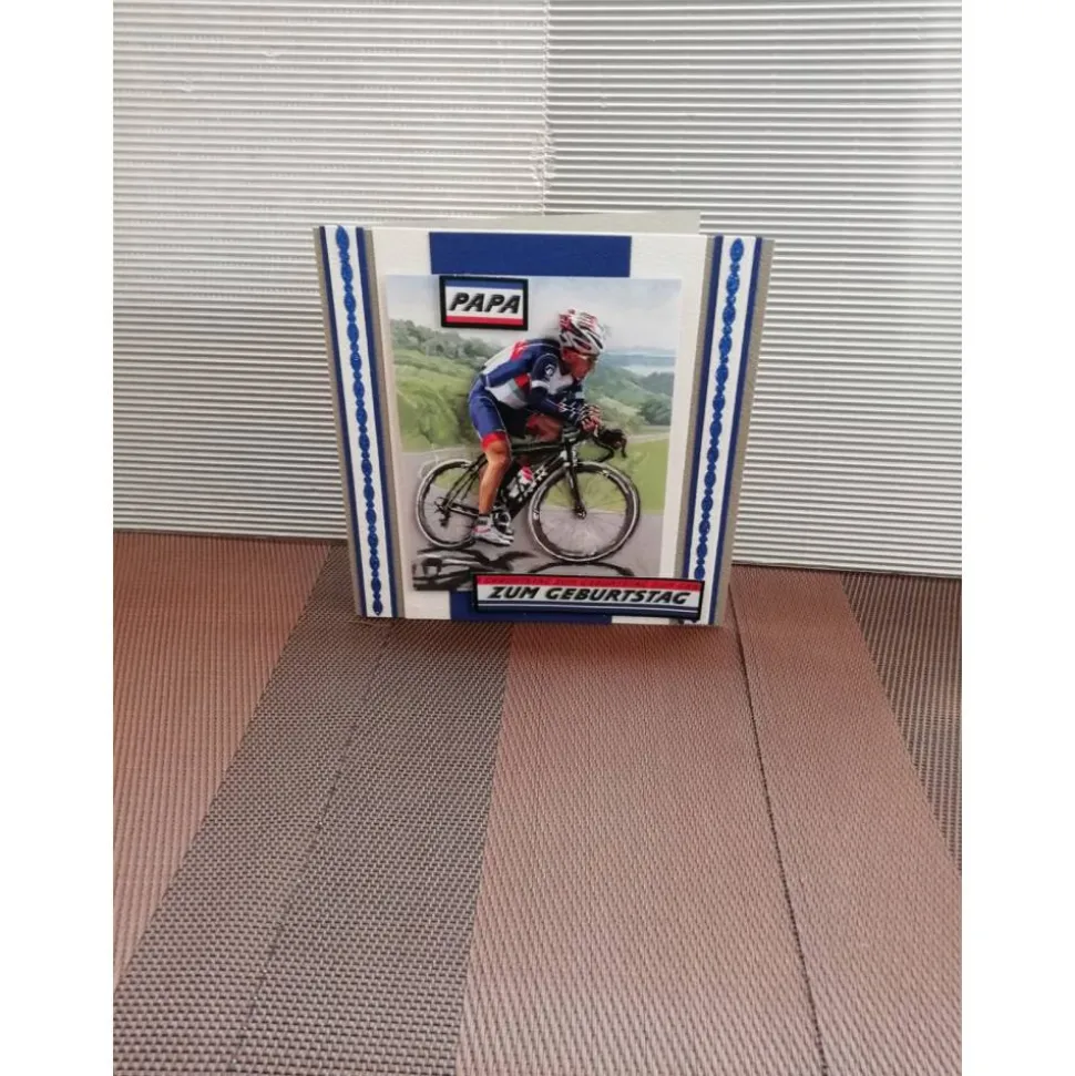 Geburtstagskarte für einen Mann oder einen Vater mit einem Rennradfahrer