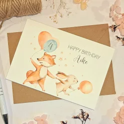 Geburtstagskarte für Kinder personalisiert, Happy Birthday Karte Baby, Glückwunschkarte Kleinkind,