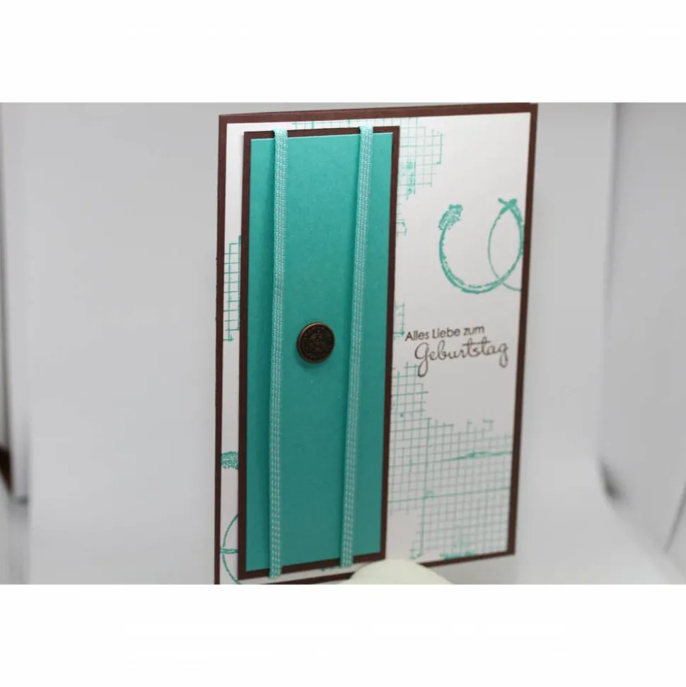 Geburtstagskarte für Männer in türkis und braun