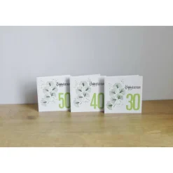 Geburtstagskarte für runde Geburtstage "Ginkgoblätter"