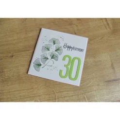 Geburtstagskarte für runde Geburtstage "Ginkgoblätter"