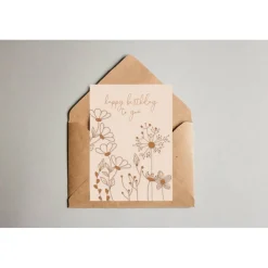 Geburtstagskarte, Geburtstag, Geschenk Ideen, Karten, Handdrawn, Blumen, Hand Made Geburtstagskarte, Flowers Motiv, Gesc