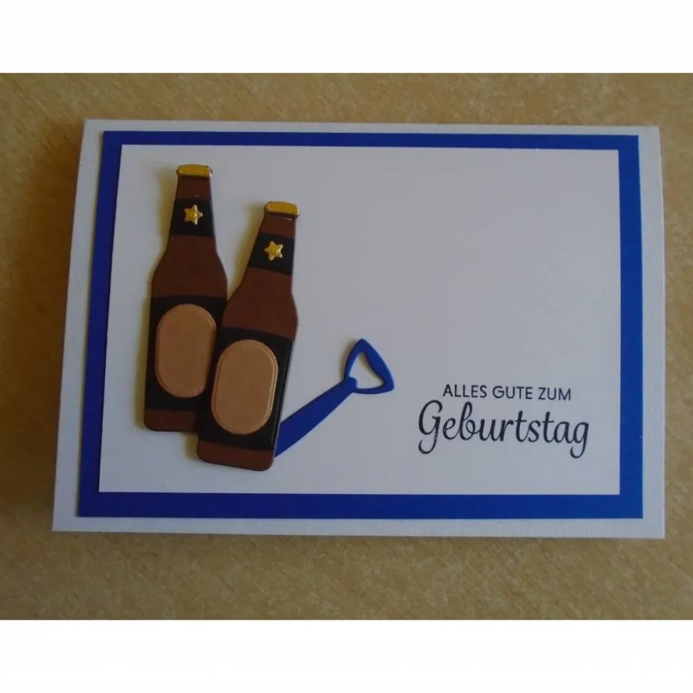 Geburtstagskarte Glückwunschkarte  Geburtstag Grußkarte Mann Bier Geburtstag Runder Geburtstag, 30 40 50 60 Bierflasche
