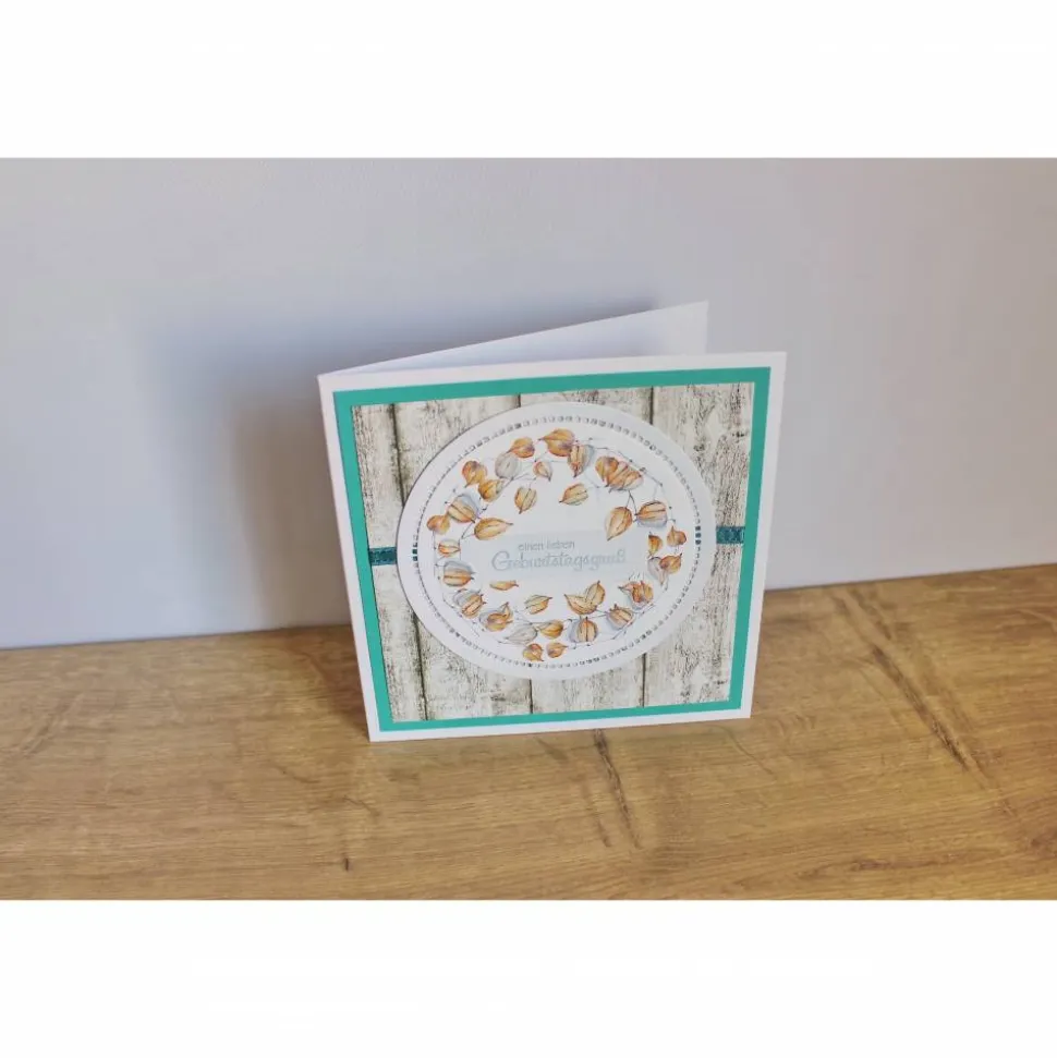 Geburtstagskarte, Glückwunschkarte "Physalis" aus der Manufaktur Karla