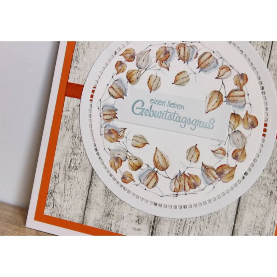 Geburtstagskarte, Glückwunschkarte "Physalis" aus der Manufaktur Karla