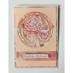 Geburtstagskarte Glückwunschkarte Blumen Handarbeit 3D