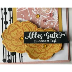 Geburtstagskarte Glückwunschkarte Blumen Handarbeit 3D