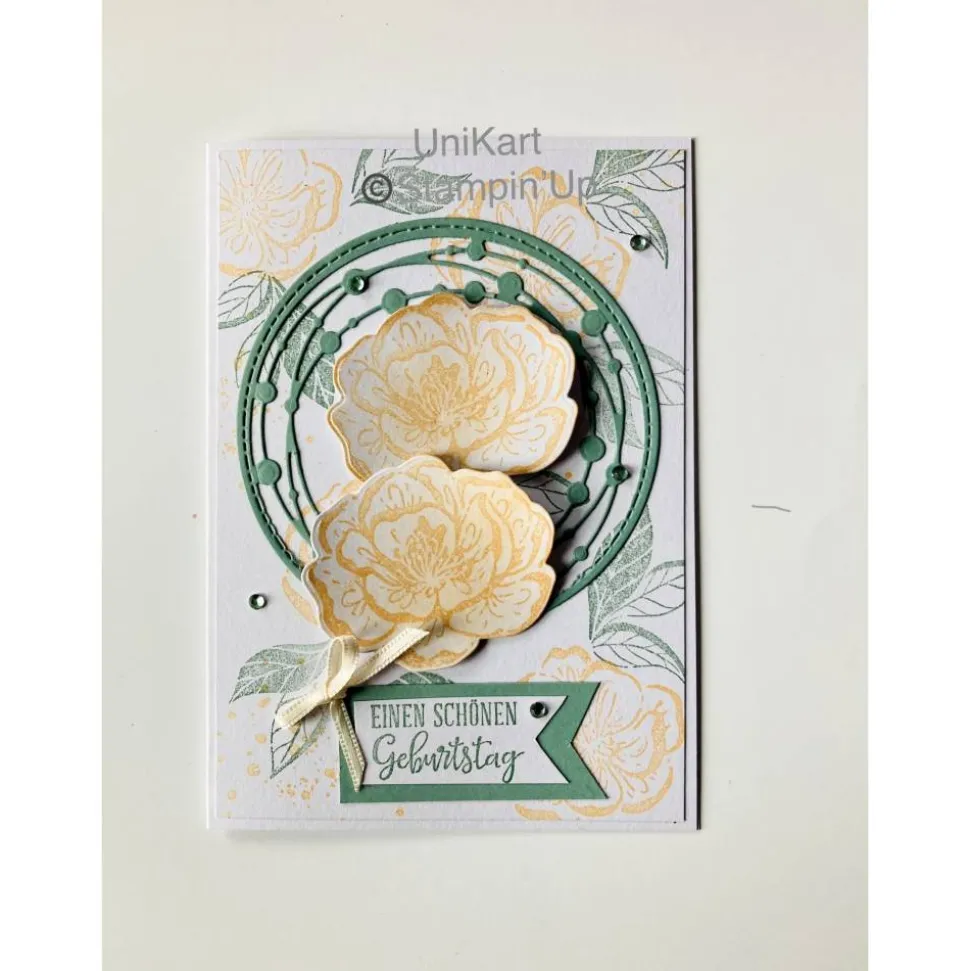 Geburtstagskarte Glückwunschkarte Blumen Handarbeit 3D
