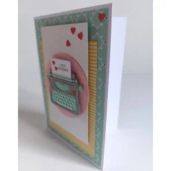 Geburtstagskarte, Glückwunschkarte mit Motiv Schreibmaschine zum Geburtstag