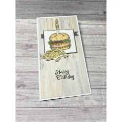 Geburtstagskarte „Happy Birthday“ Glückwunschkarte Grußkarte Karte Männerkarte Geburtstag Burger Handmade Stampin‘ Up!