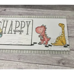 Geburtstagskarte „Happy Birthday“ Dinos Glückwunschkarte Grußkarte Kinder Handmade Stampin‘ Up!