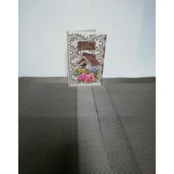 Geburtstagskarte in cremebraun mit einem Singvogel