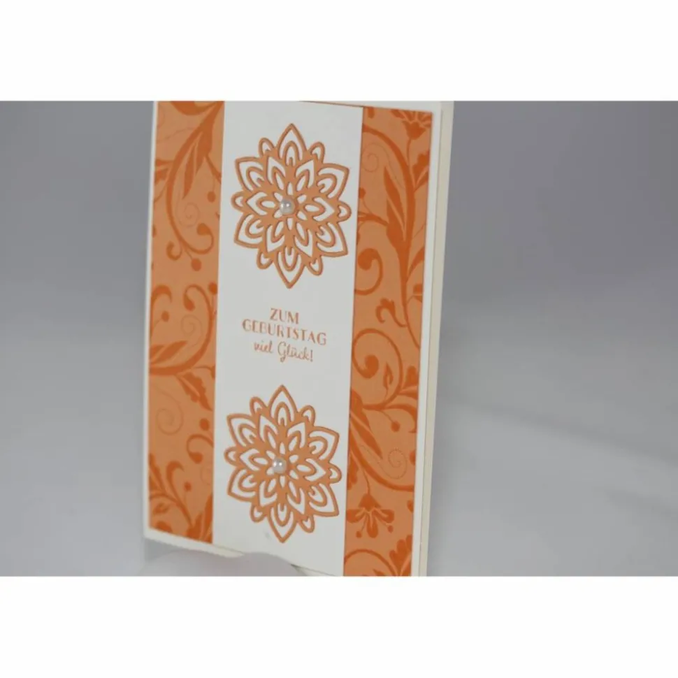 Geburtstagskarte in Pfirsich