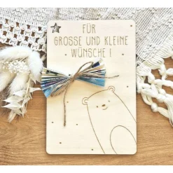 Geburtstagskarte Kind personalisiert Holz, Glückwunschkarte Namen Giraffe, Schlüsselanhänger Name