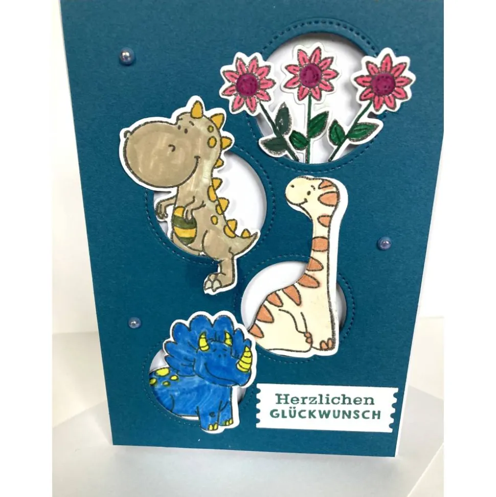 Geburtstagskarte Kindergeburtstag Karte Dinos Glückwunschkarte Karte handgefertigt