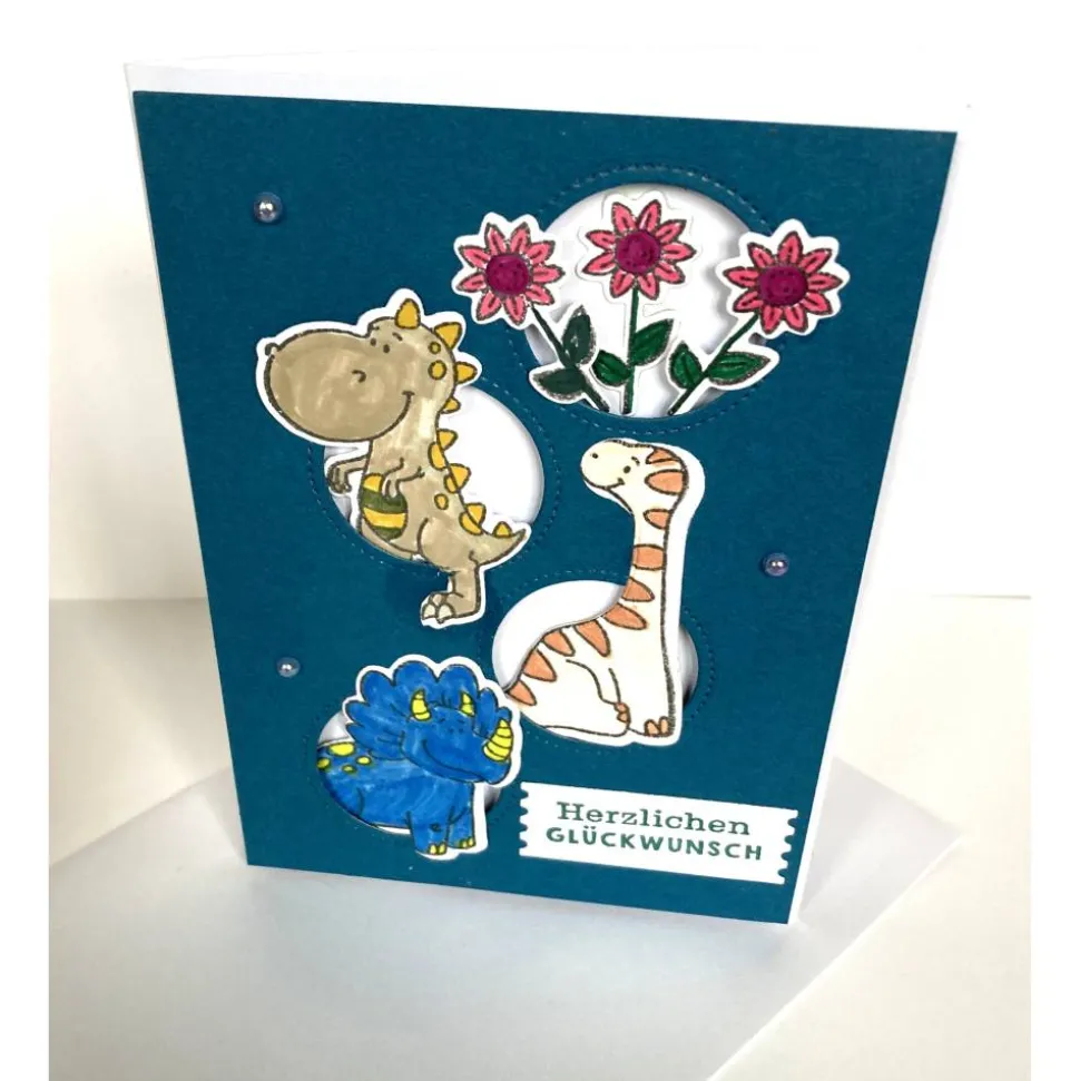 Geburtstagskarte Kindergeburtstag Karte Dinos Glückwunschkarte Karte handgefertigt