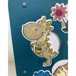 Geburtstagskarte Kindergeburtstag Karte Dinos Glückwunschkarte Karte handgefertigt