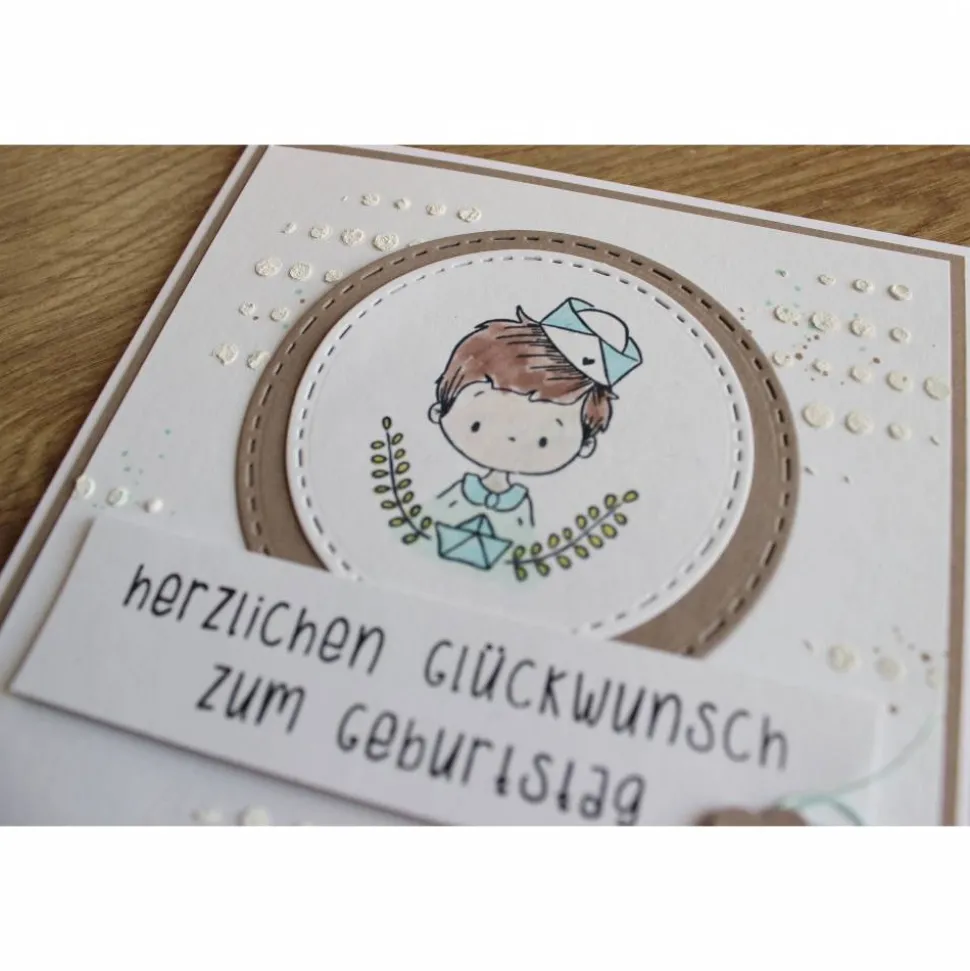 Geburtstagskarte Kindergeburtstag "Kleiner Matrose" oder "Kleine Matrosin" aus der Manufaktur Karla