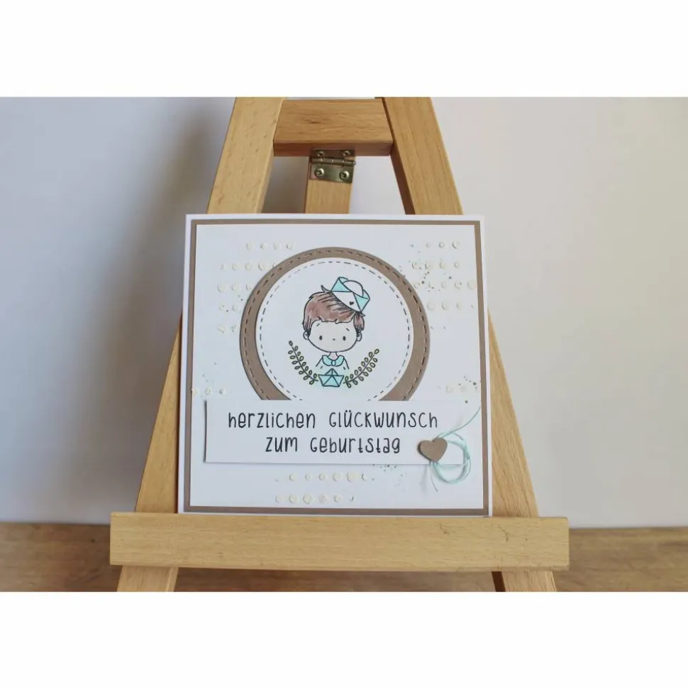 Geburtstagskarte Kindergeburtstag "Kleiner Matrose" oder "Kleine Matrosin" aus der Manufaktur Karla