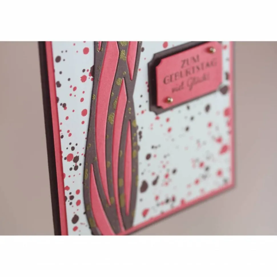 Geburtstagskarte "Kleckse und Wellen"