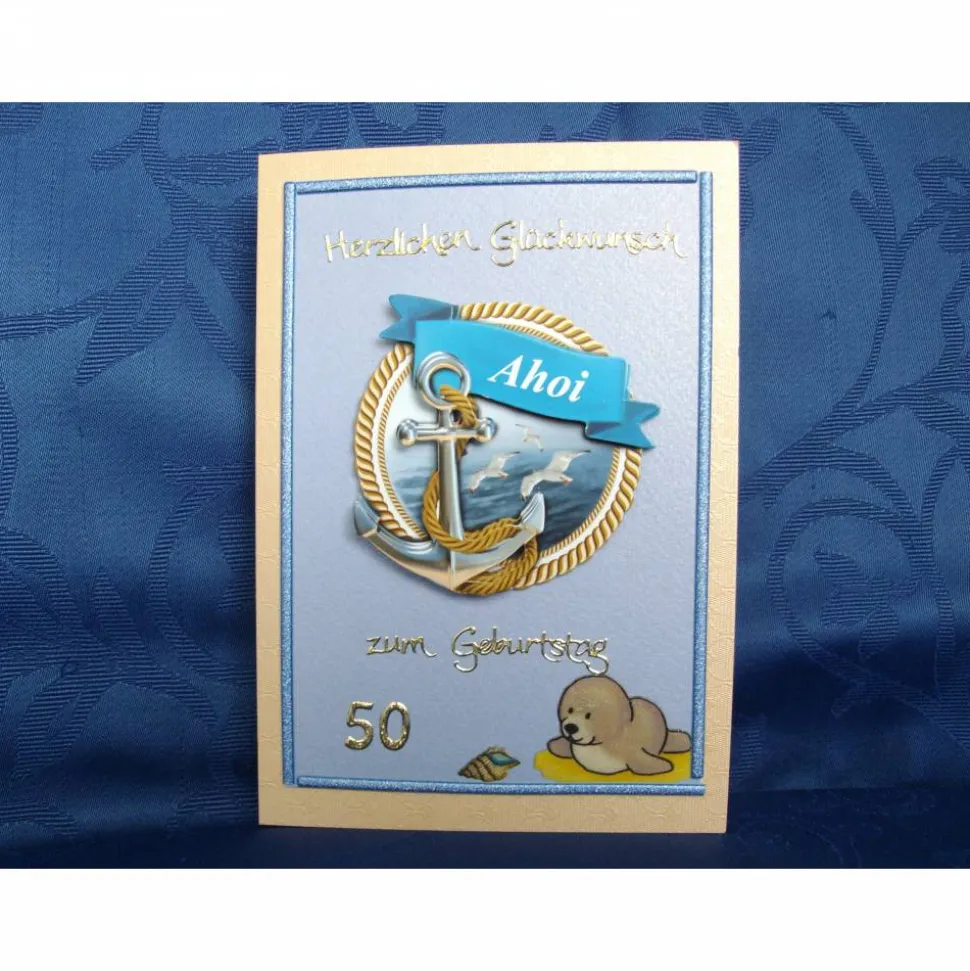 Geburtstagskarte maritim für eine Frau oder einen Mann