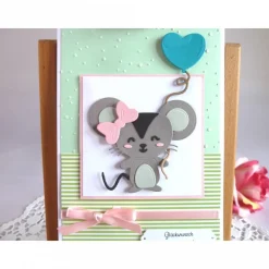 Geburtstagskarte Maus für ein Mädchen
