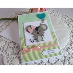 Geburtstagskarte Maus für ein Mädchen