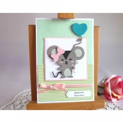 Geburtstagskarte Maus für ein Mädchen