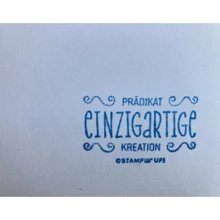 Geburtstagskarte mit Blumen Blau und hellblauen Perlen Handarbeit