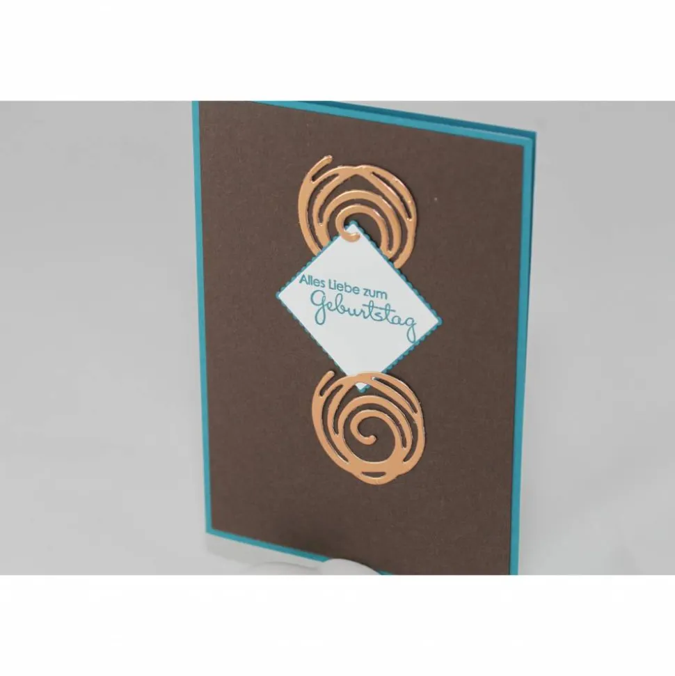 Geburtstagskarte mit Kupferakzenten