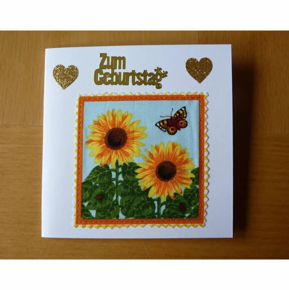 Geburtstagskarte mit Sonnenblumen Grußkarte